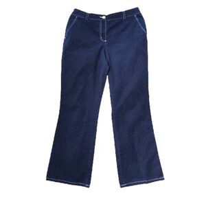 Isaac Mizrahi for Target Women's 12 Navy Blue Contrast Stitch Chino Pants